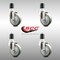 Service Caster 4 Inch 316SS Gray Polyurethane Swivel 1-3/4 Inch Expanding Stem Caster Set SCC SCC-SS316EX20S414-PPUB-134-4 - alternate 3